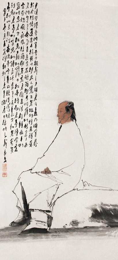 王子武 曹雪芹像 立轴